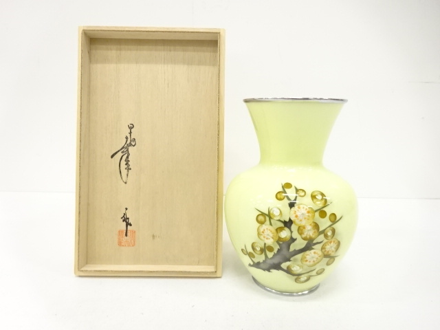 七宝　梅　花瓶